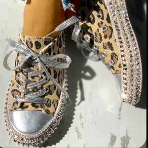 Super Cute Spike Sole Leopard Sneaker Brand new